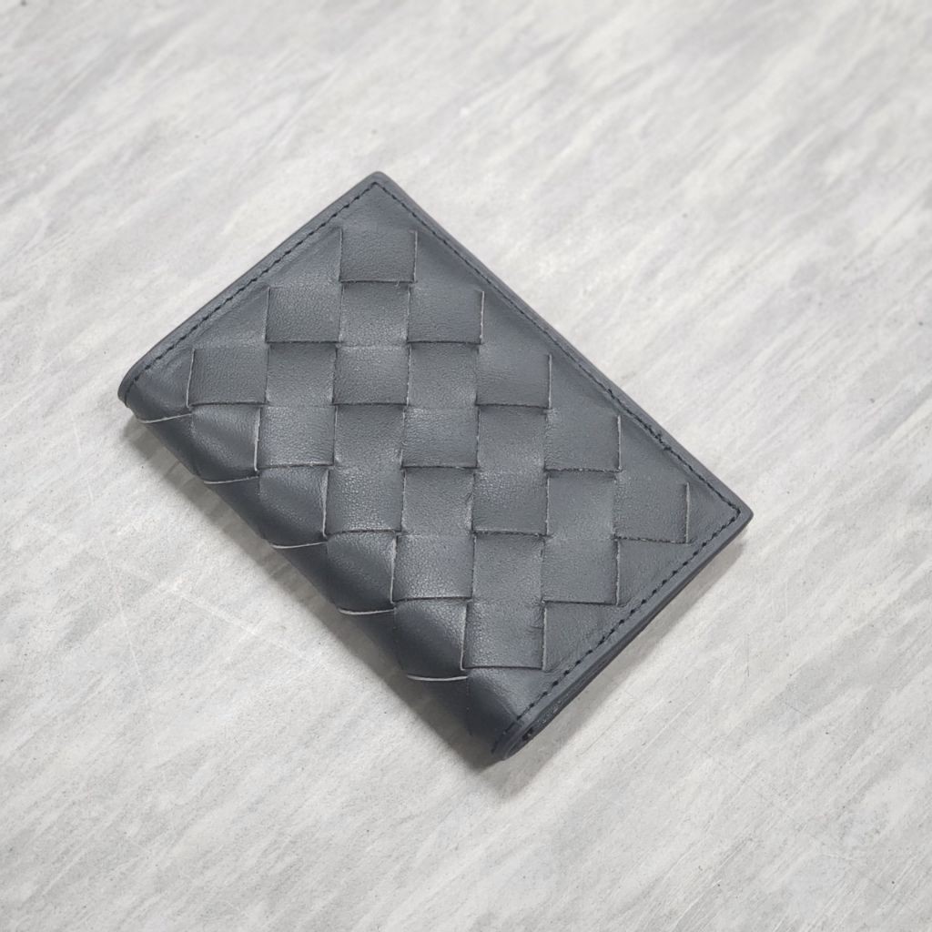 보테가베네타 176 인트레치아토 카드지갑 다크네이비