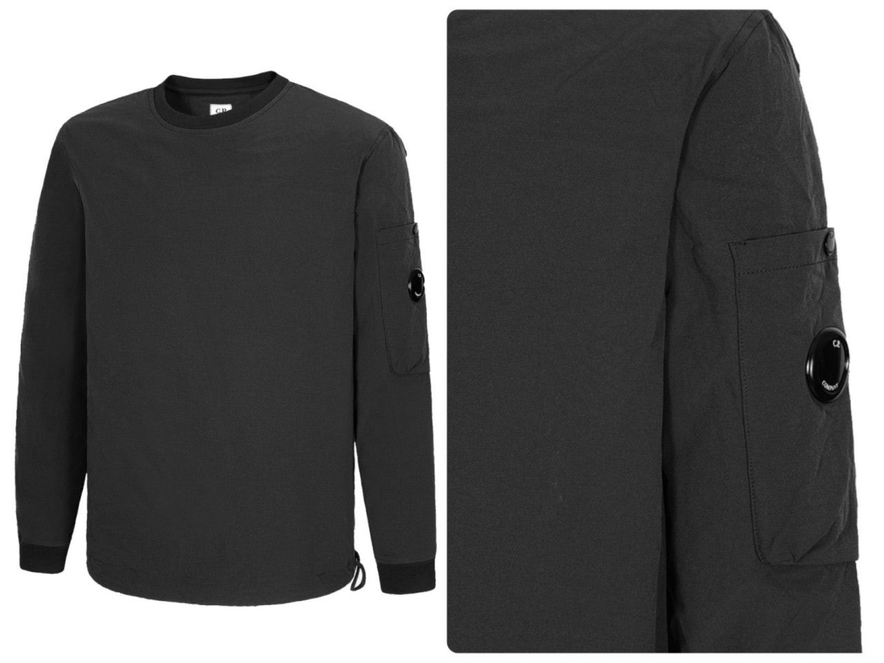 💕 C* 컴퍼니 다이애그널 레이즈드 플리스 크루넥 스웨트셔츠