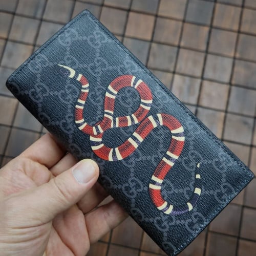 💕 [393번] 구* 스네이크 장지갑 블랙