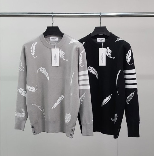 TB 사선완장 페더 울 니트