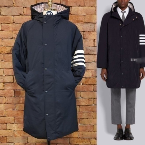 25FW 톰*라운 사선 후드 구스 롱패딩 (남녀공용)