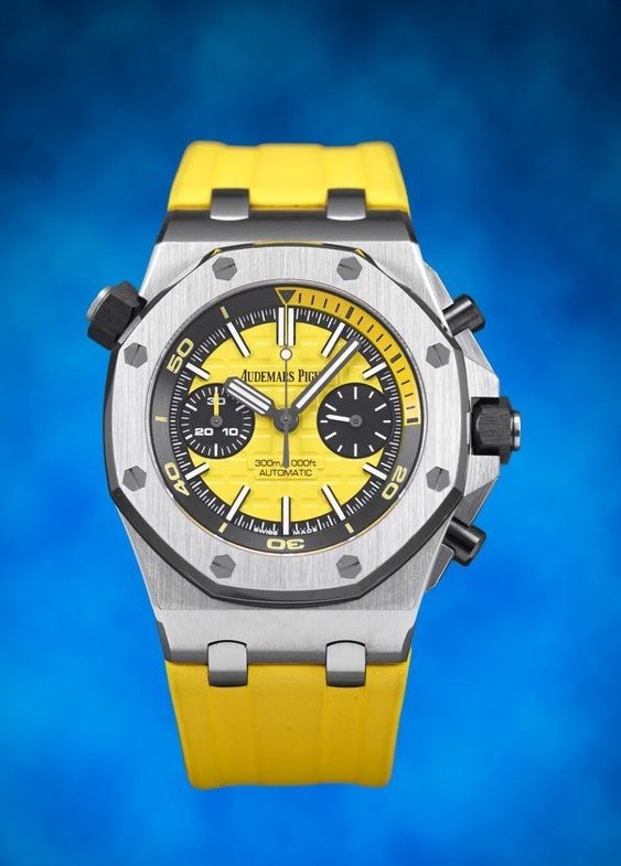 오데마피* 로얄오크 오프셔 다이버 옐로우다이얼