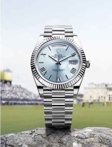 로렉* 데이데이트 아이스블루다이얼