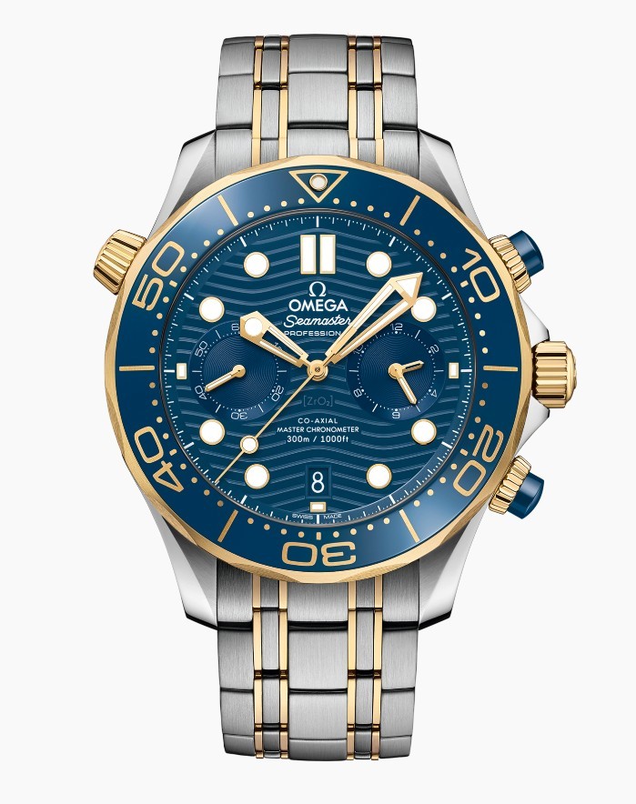 오메* 코액시얼 씨마스터 다이버300M 블루다이얼 콤비