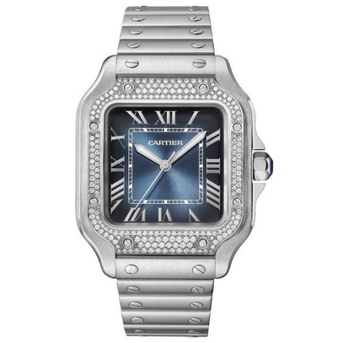 까르띠* 산토스 블루다이얼 다이아 세팅