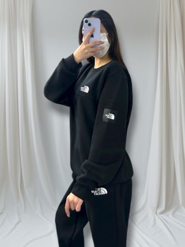 <노스 절개 기모 맨투맨 세트>