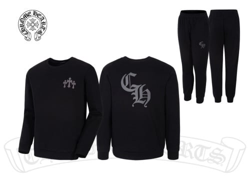 <크롬 기모 맨투맨 조거 세트>