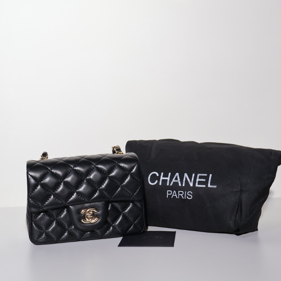 ✨샤넬 램스킨 쁘띠 삭 미니 클래식 금장 체인 ✨