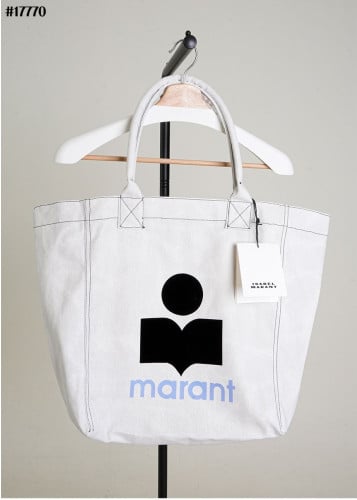 🔆 [ISABEL MARANT] 이자벨 마랑 벨벳 로고 엔키 코튼 데님 토트 백 🔆