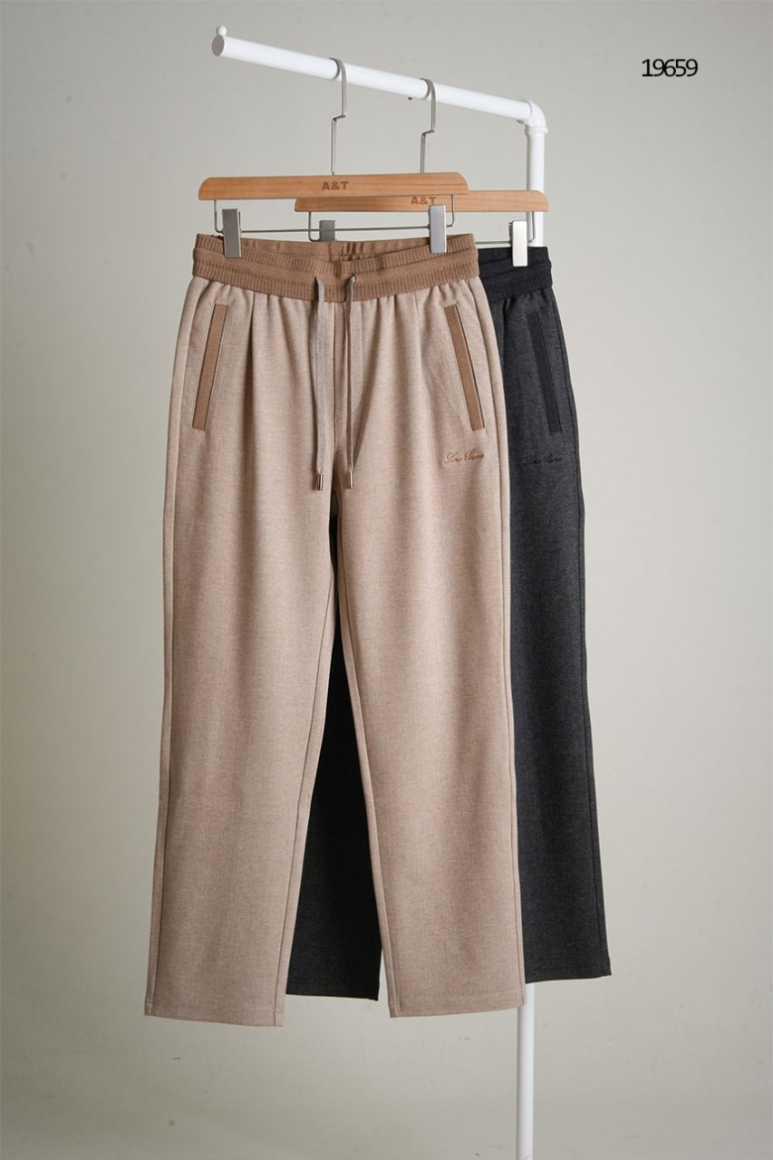 🔆 [Loro Piana] 로로피아나 밴딩 배색 슬렉스 스트링 팬츠 🔆