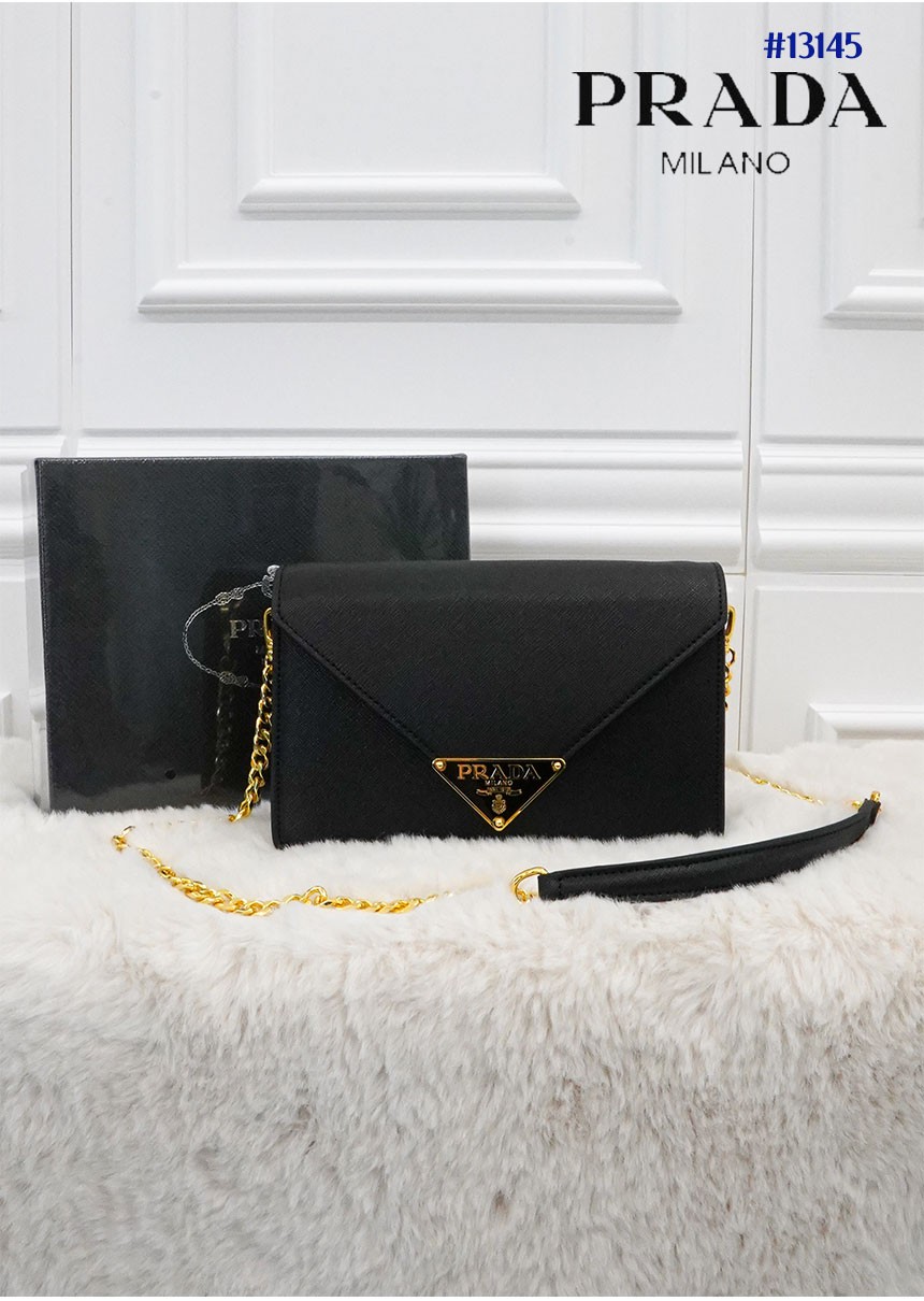 🔆 [PRADA] 프라다 사피아노 트라이앵글 로고 레더 숄더 백 🔆