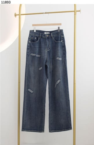 #미우미우 [MIU MIU] 여성 진청 로고패턴 데님 신상입고💢 #하의 #팬츠 #11893