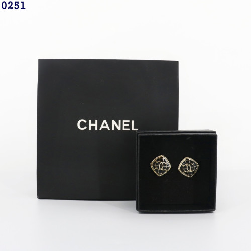 👹샤넬 CC로고 골드블랙 트위드 스퀘어 귀걸이👹
