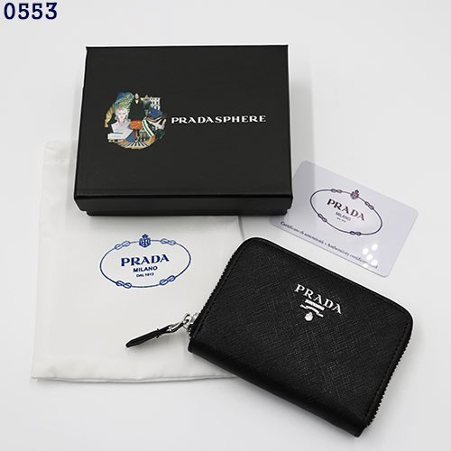👹프라다 사피아노 메탈로고 레더 동전지갑👹
