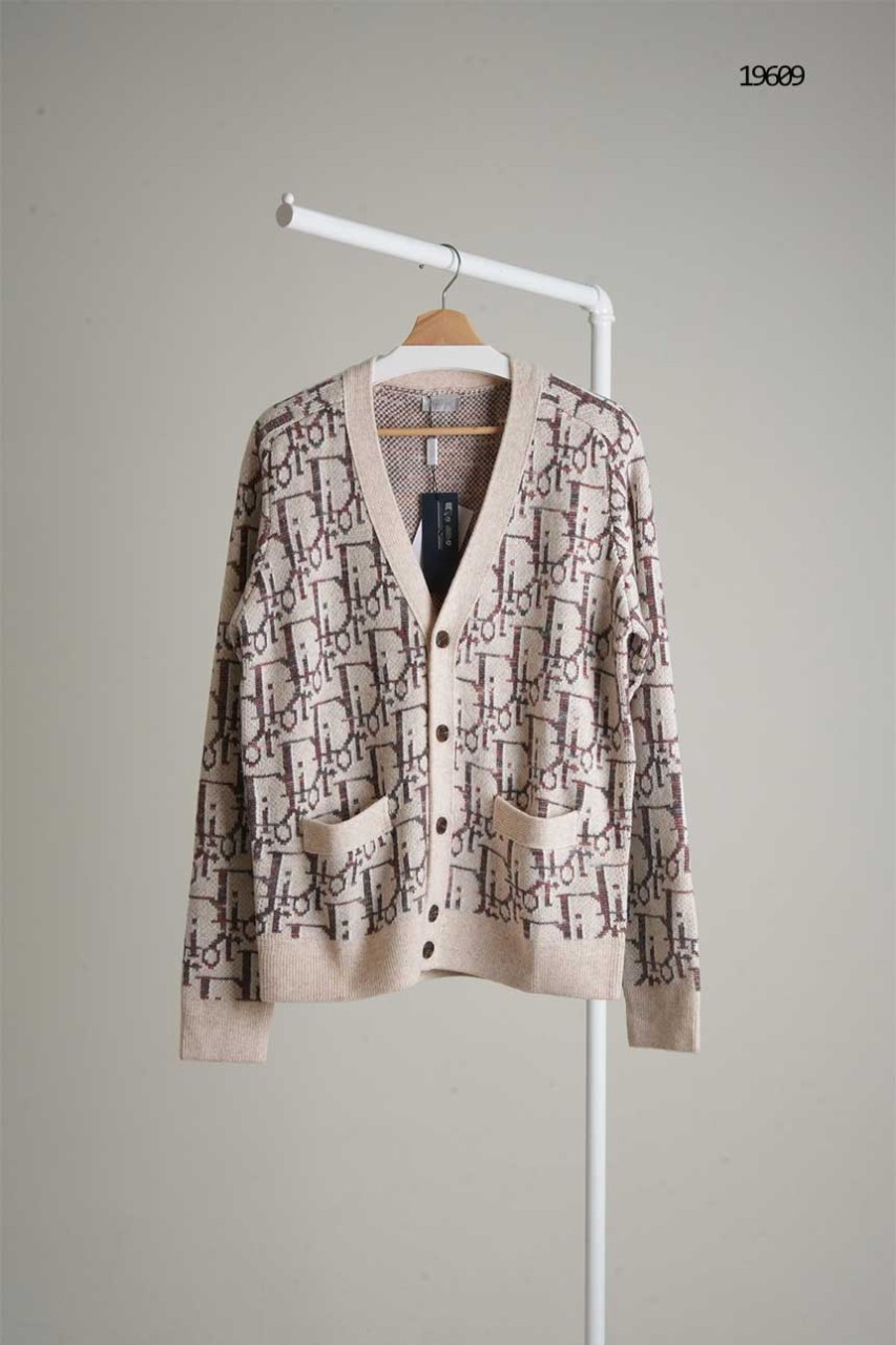 🔆 [DIOR] 크리스찬 디올 오블리크 버진 울 자가드 가디건 🔆