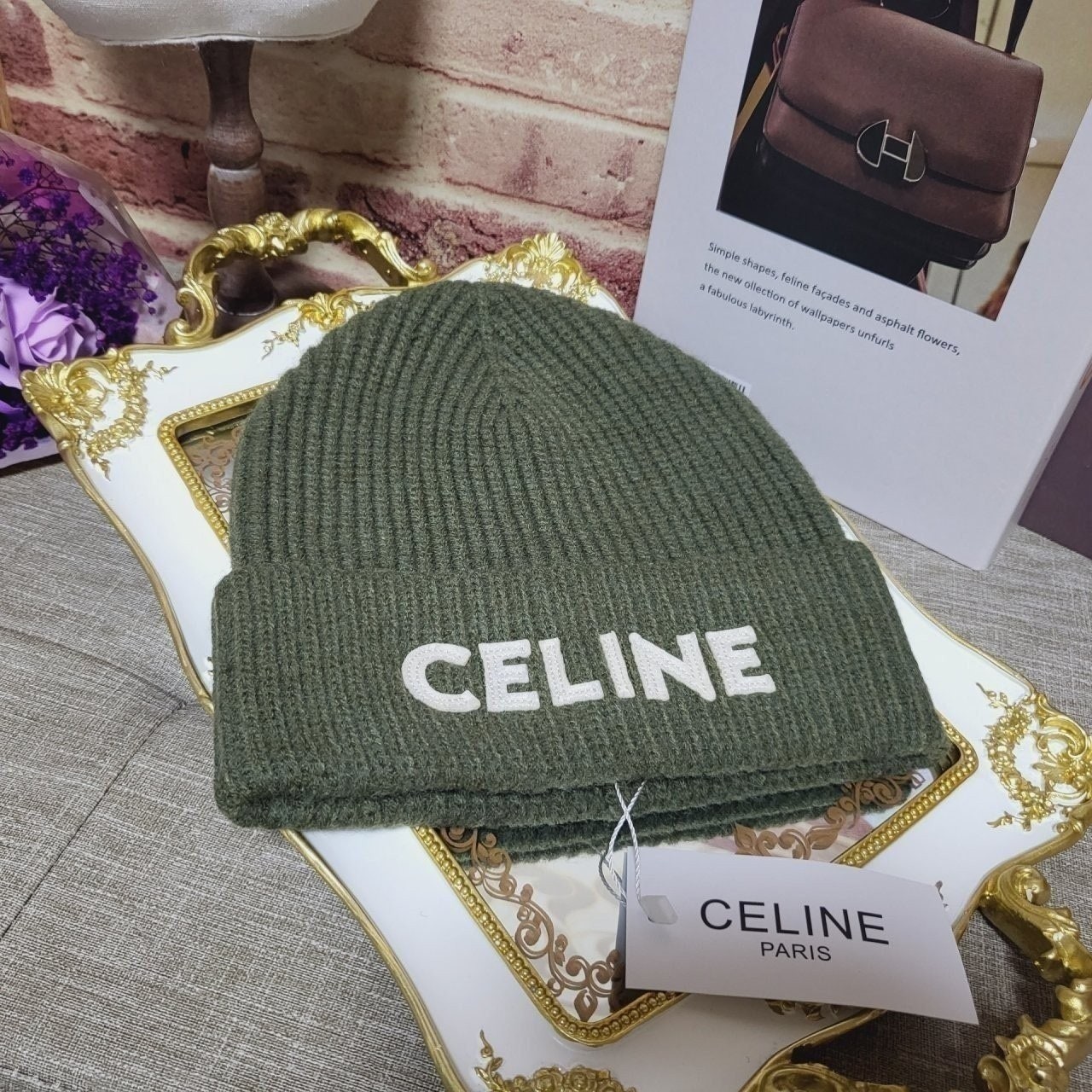 💕 셀** 레터링 로고 비니