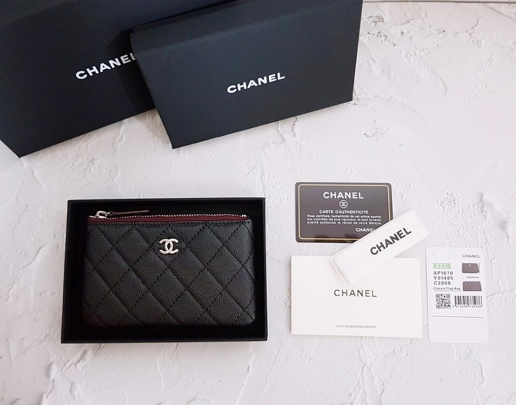 💕 샤* 고급 박스 캐비어 미니클러치 은장