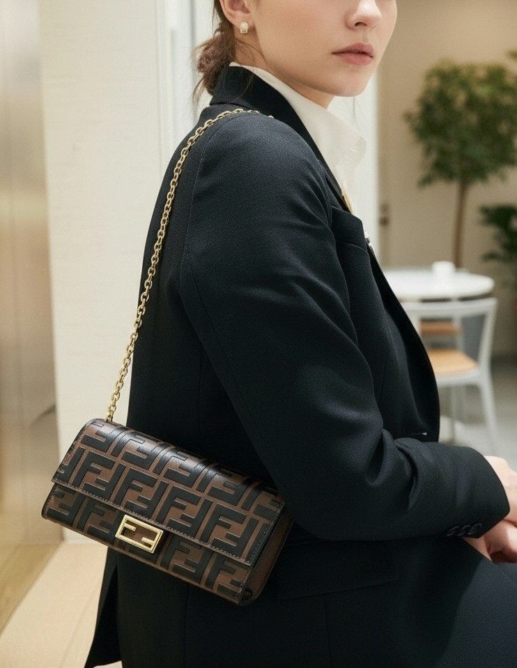 💕 펜* FF레더 체인플랩 장지갑 ➡️수입최고급