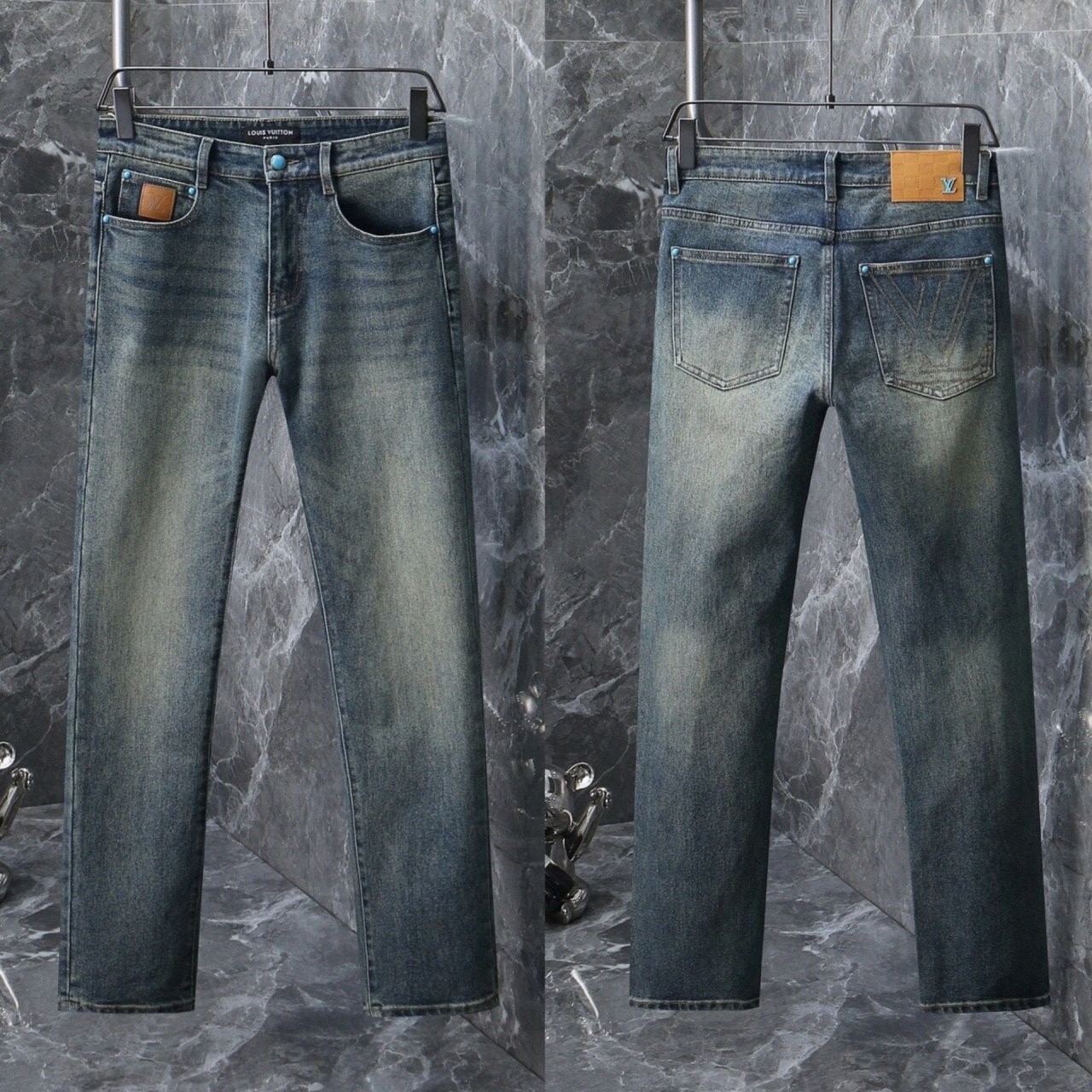 💕 루* 로고 스티치 워싱스판 데님진 ➡️수입최고급