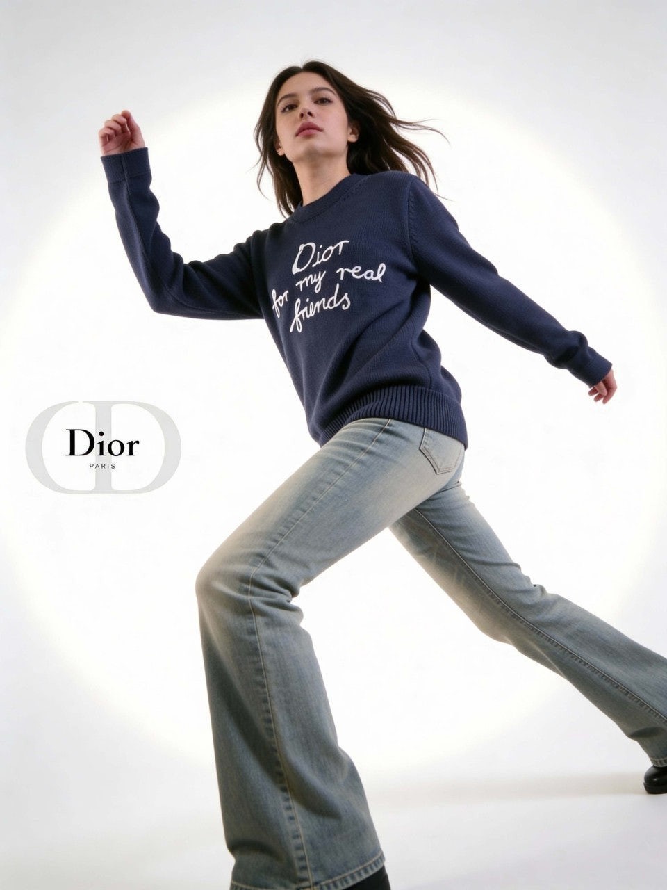 💕 디* 25SS di*r and hylton 자수로고 스웨터