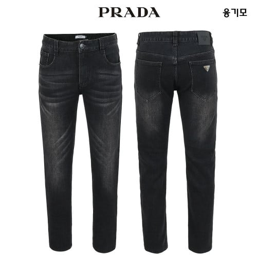 💕 프** 융기모 블랙 스판 워싱 데님