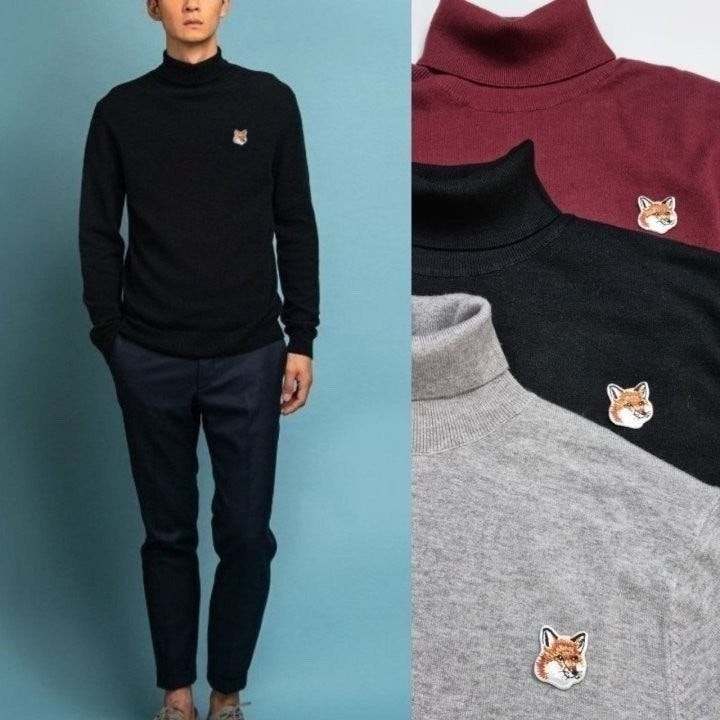 💕 메* 키츠네 브라운 폭스헤드 터틀넥 니트