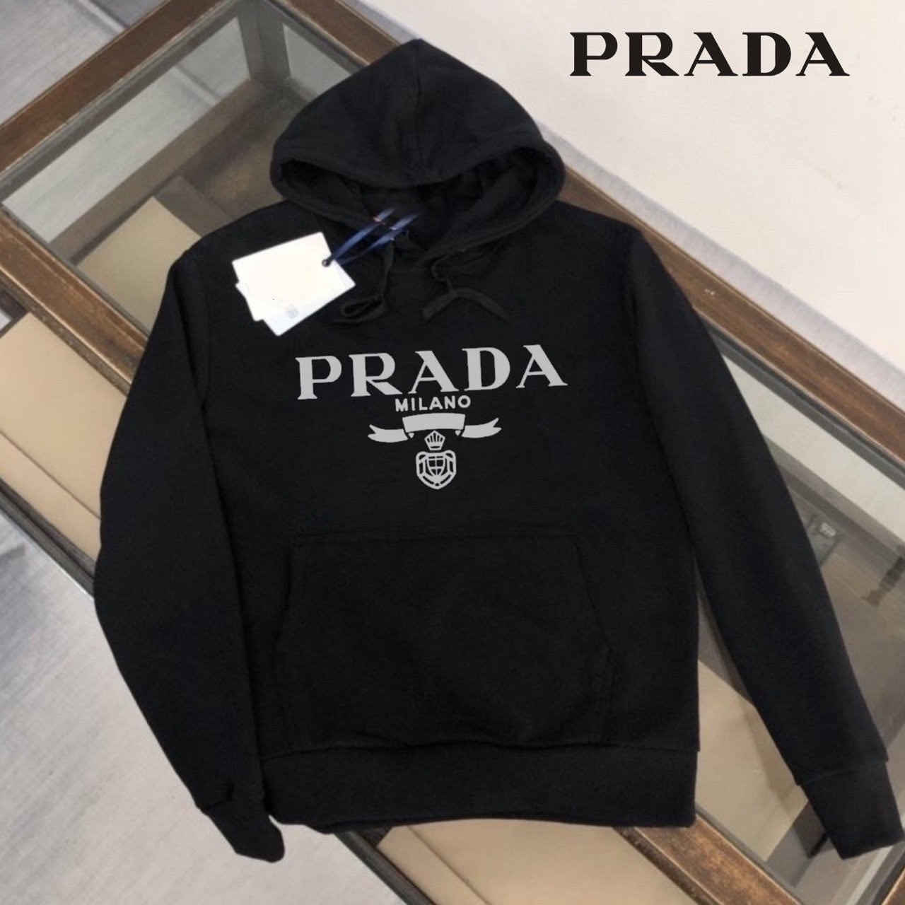 💕 프** 밀라노 빅 로고 후드티