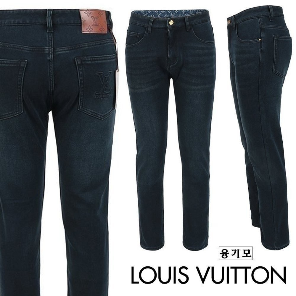 💕 루* 시그니처 로고 진청 슬림 일자진 ☆융 기모 원단☆