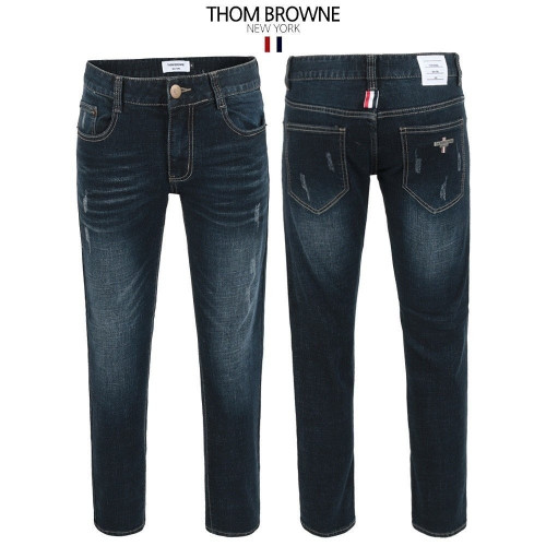 💕 톰* 진청 스크래치 워싱 슬림팬츠