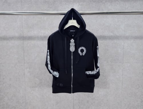 2025 크*** ChromeHearts 플로럴 홀스슈 후드집업 입고~