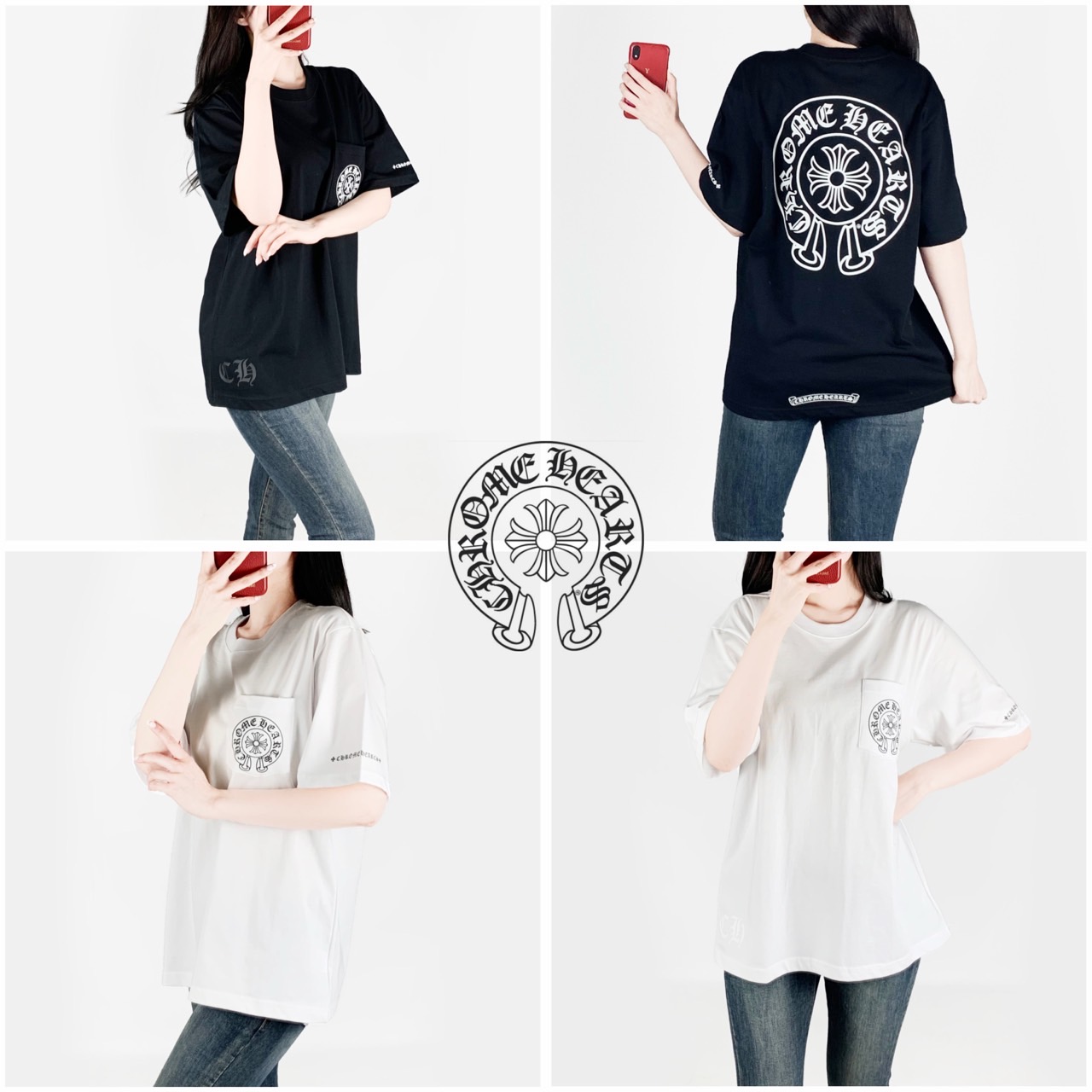 <크롬 등빅로고 반팔티>