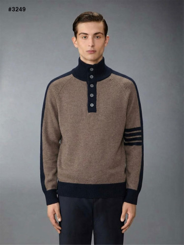 🍀 [THOM BROWNE] 톰브라운 밀라노 사선 4바 폴라넥 스웨터 🍀