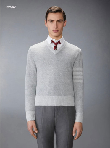 🍀 [THOM BROWNE] 톰브라운 밀라노 4바 울 V넥 니트 🍀