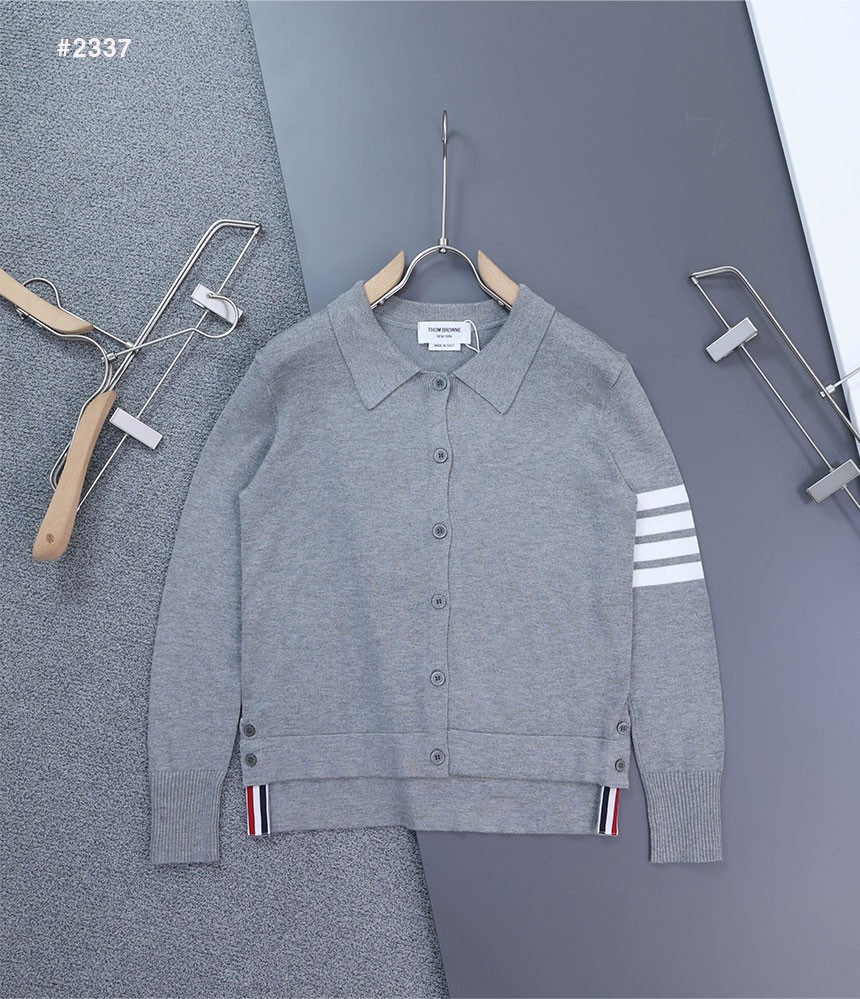 🍀 [THOM BROWNE] 톰브라운 밀라노 4바 카라 니트 가디건 🍀