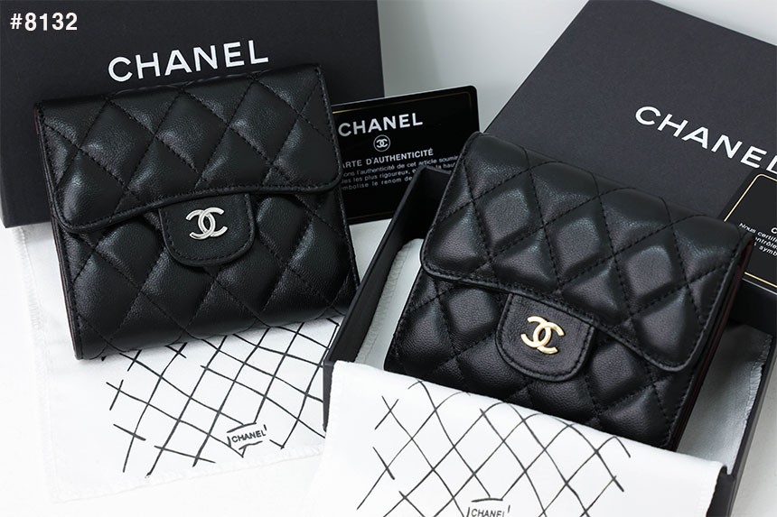 🍀 [CHANEL] 샤넬  클래식 스몰 플랩 램스킨 반지갑 🍀