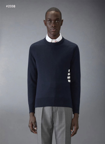 🍀 [THOM BROWNE] 톰브라운 밀라노 사선 4바 라운드 니트 🍀