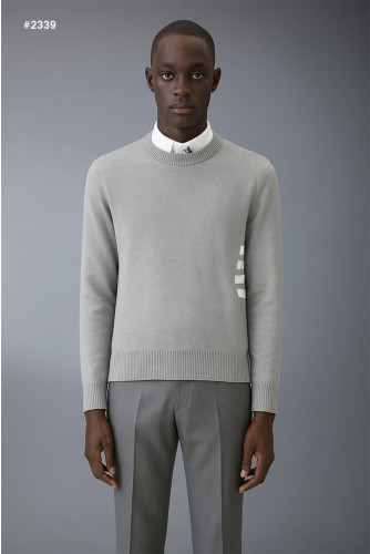 🍀 [THOM BROWNE] 톰브라운 밀라노 사선 4바 라운드 니트 🍀