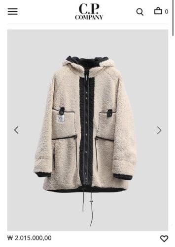 🚨씨피컴퍼니 [C.P compay] 리버시블 양면 폴라 파카