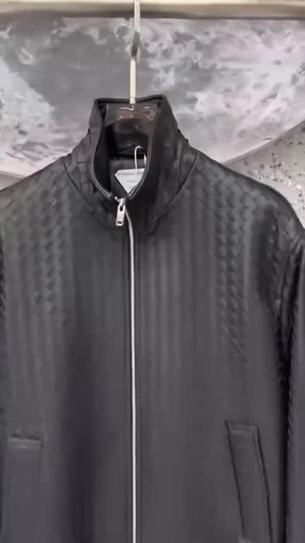 보테가베네타-BOTTEGA VENETA< 인트레치아토 가죽 블루종