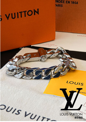 🍀 [LOUIS VUITTON] 루이비통 X 버질 아블로 콜라보 패치 체인 링크 팔찌 🍀