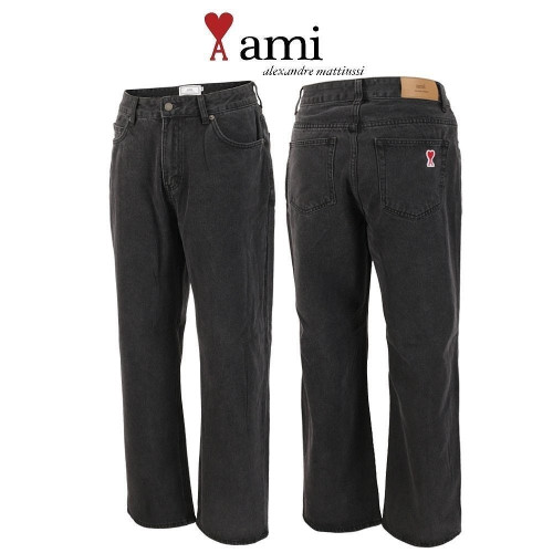 💕 아* 블랙 와이드 데님 팬츠