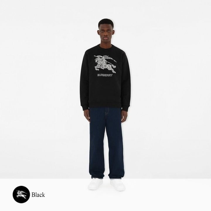 💕 버** 체인 기마 자수 맨투맨