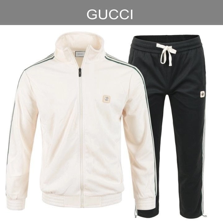 💕 구* 스트라이프 스틸로고 집업 아이보리 셋