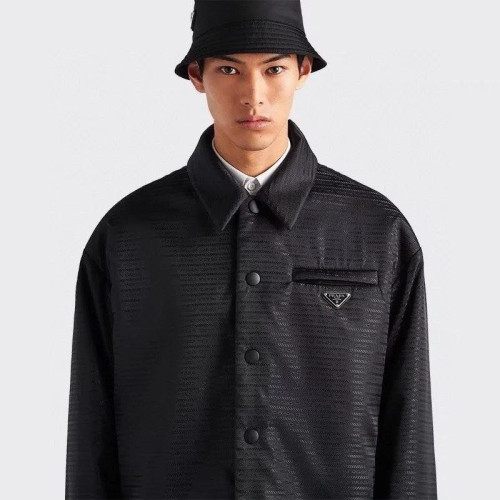 💕 프** 리나일론 플레이트 패딩 셔츠 자켓 - 수입