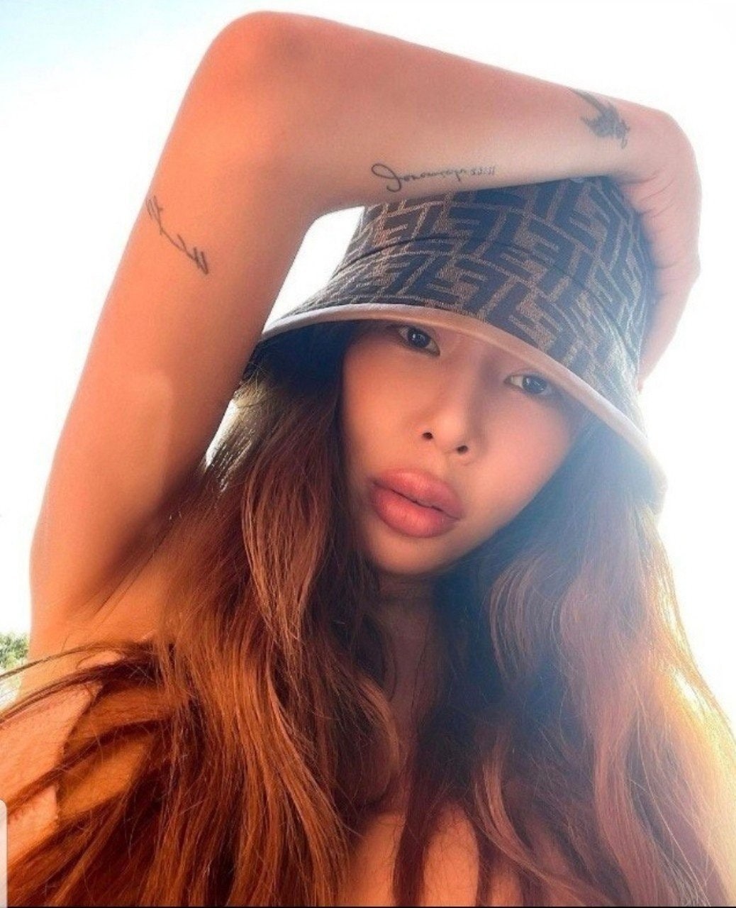 💕 펜* FF 자카드 패브릭 버킷햇