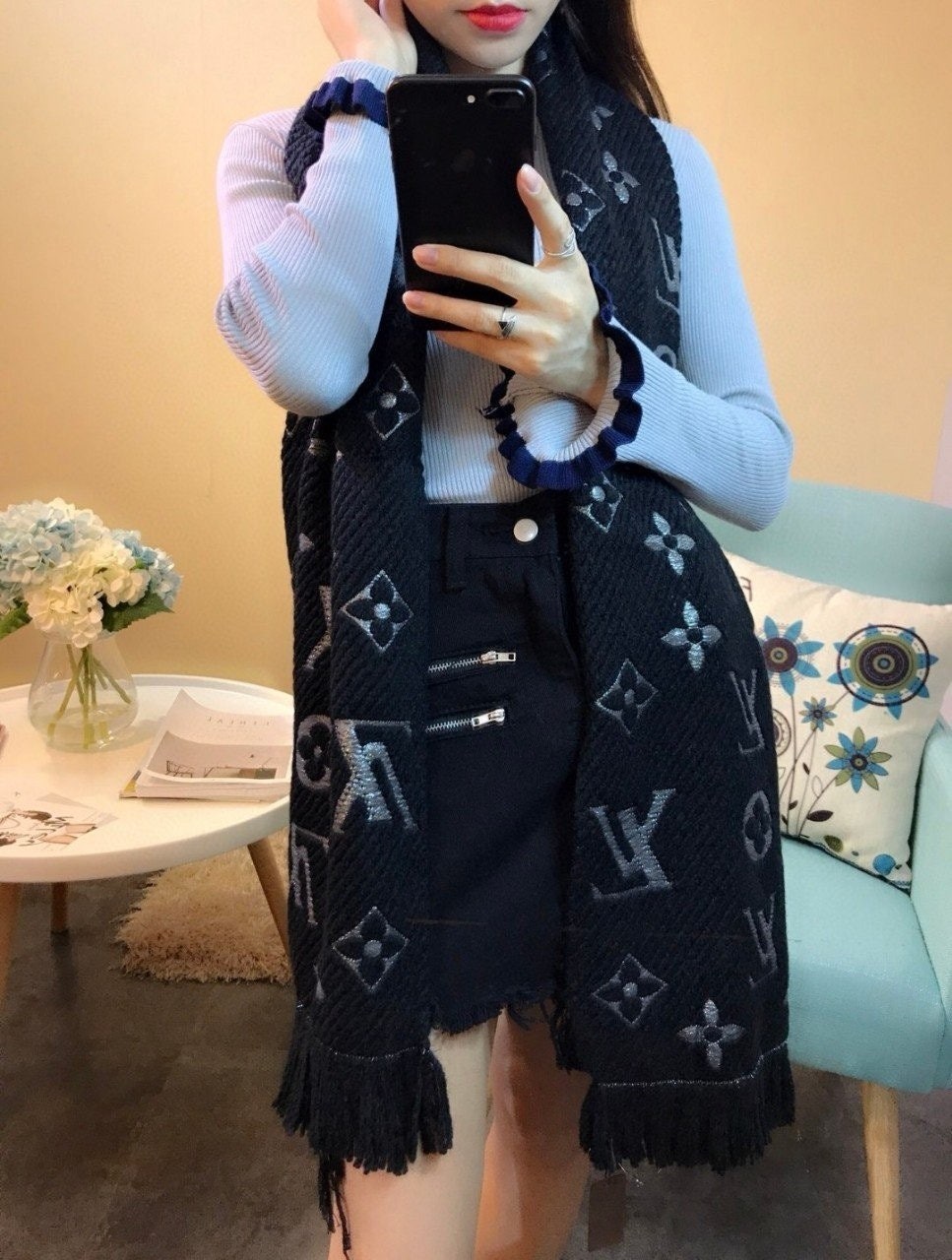 💕 루* 메탈 와인 머플러