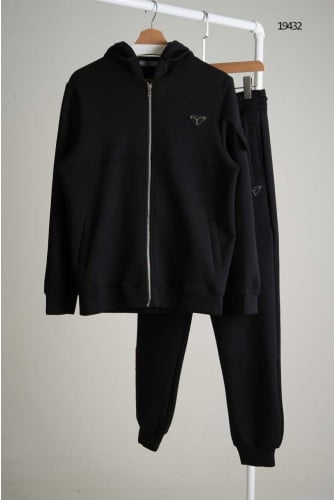 🔆 [PRADA] 프라다 삼각로고 풀집업 후드자켓 & 밴딩 조거셋 🔆