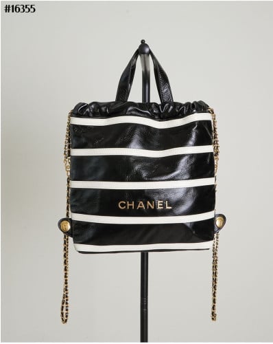🔆 [CHANEL] 샤넬 22 스트라이프 샤이니 백팩 🔆