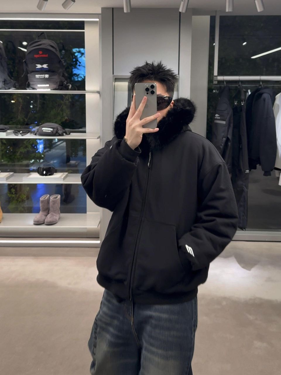 •발렌시아* 26 스키웨어 밍크퍼 후드 자켓 - 수입