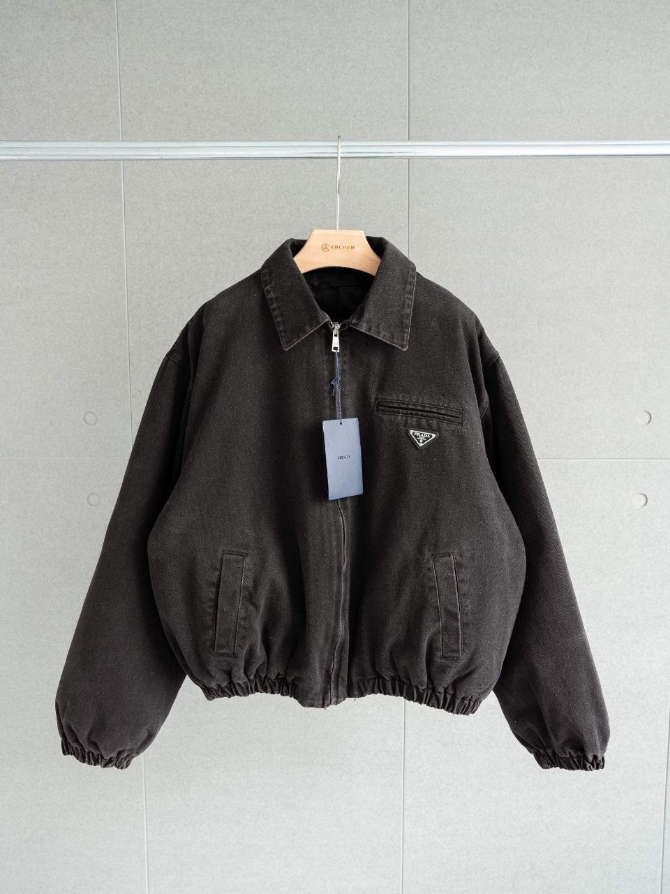 •프라* 플레이트 데님 패딩 자켓 - 수입